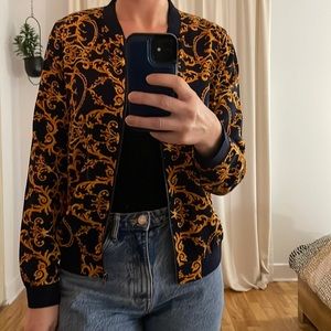 3/30$ Sioni Navy blue and yellow bomber